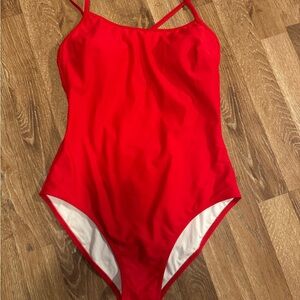 Red One-Piece Swimsuit